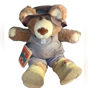 Vintage Furskins Dudley Teddy Bear Plush 22" 1985 Stuffed Toy Xavier Roberts